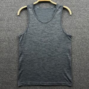 Lululemon Shirt Mens XS X-Small Heathered Gray Tank Top Metal Vent Tech Gym Yoga